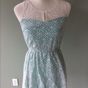 Maurice’s teal with lace dress
